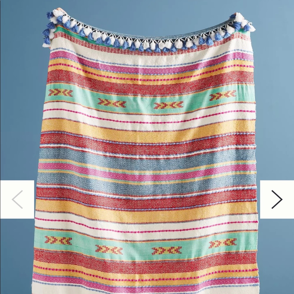 Anthropologie Woven Jemma Throw Blanket